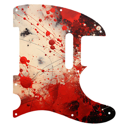 Fender Telecaster Gitár koptató - Egyedi Telecaster pickguard - Pollock Inspired