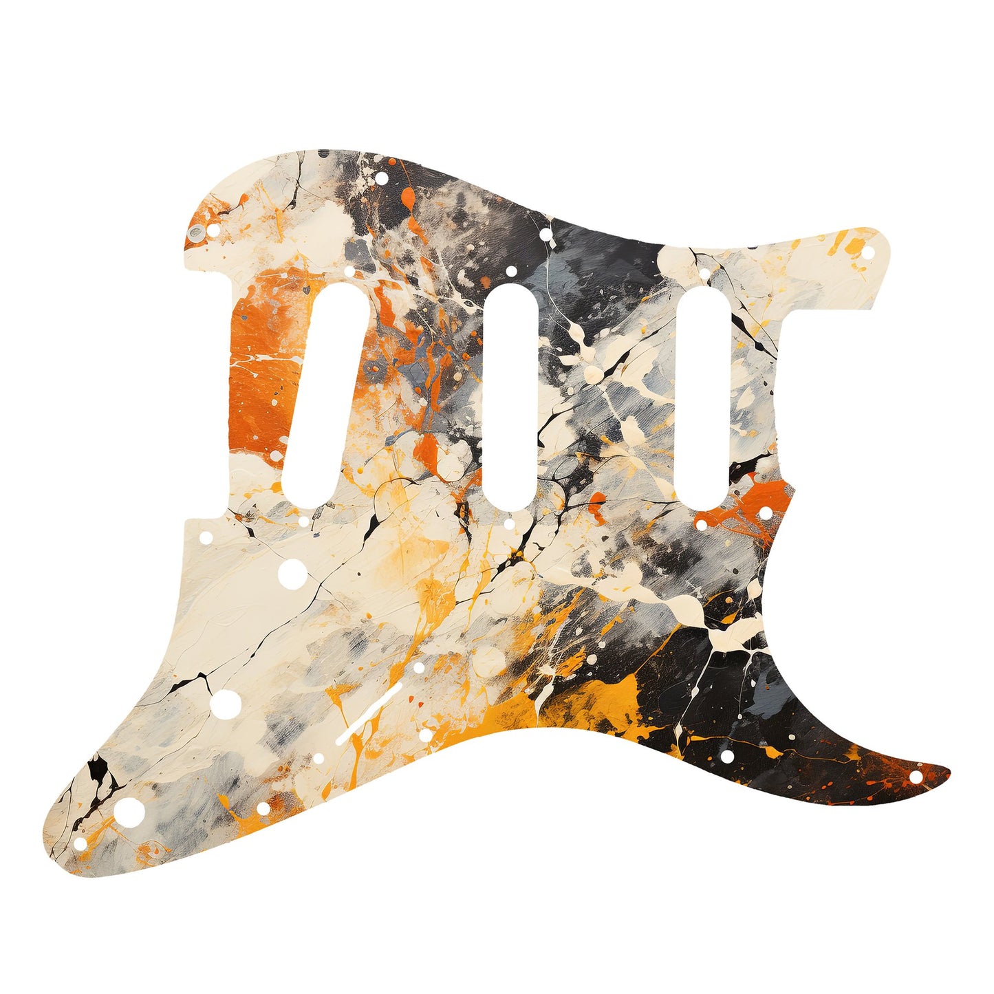 Fender Stratocaster Gitár koptató - Egyedi Stratocaster pickguard - Pollock Inspired