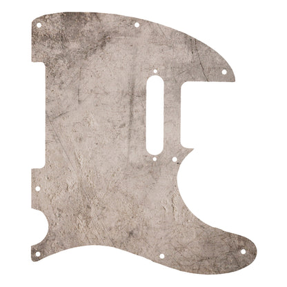 Egyedi gitárkoptató Telecasterhez, kopott betonhatású dizájnnal