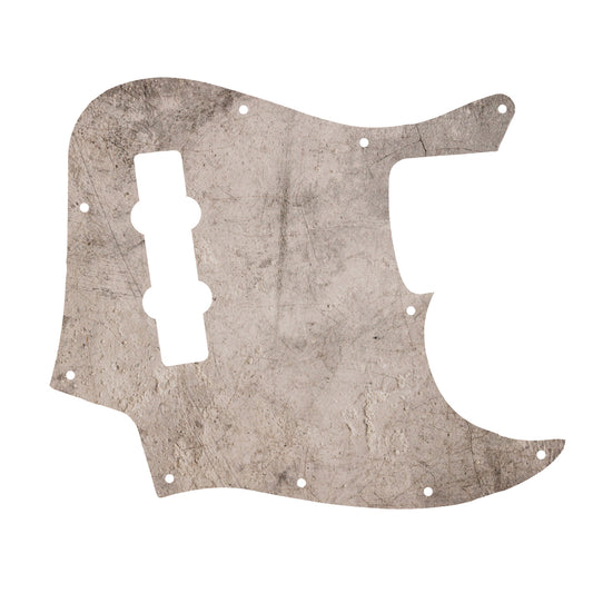 Különleges Jazz Bass koptató érdes, kopott fémes dizájnnal, amely időtálló és különleges stílust ad a hangszernek