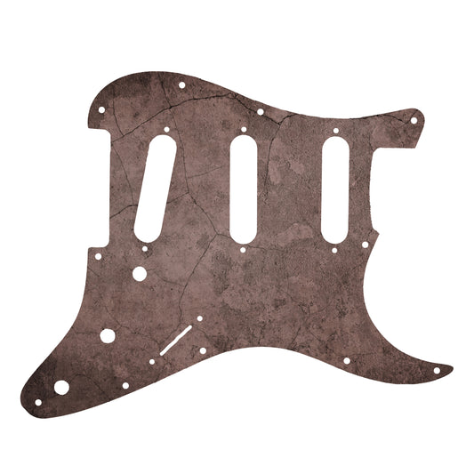 Egyedi Stratocaster koptató érdes, kopott felülettel, amely egyedi és vintage stílust kölcsönöz a hangszernek