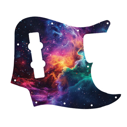 Fender Jazz Bass gitárkoptató galaxis mintával, egyedi design basszus gitárokhoz, prémium minőségű és tartós kivitelezésben.