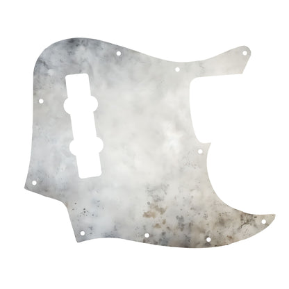 Egyedi Fender Jazz Bass gitár koptató matt szürke felülettel, finom füstös textúrával és enyhe oxidált foltokkal