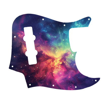 Fender Jazz Bass gitárkoptató galaxis mintával, egyedi design basszus gitárokhoz, prémium minőségű és tartós kivitelezésben.