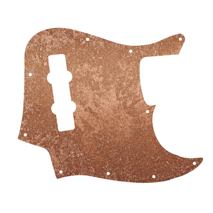 Egyedi Fender Jazz Bass gitár koptató rusztikus réz árnyalattal, természetes mintázattal és karakteres megjelenéssel