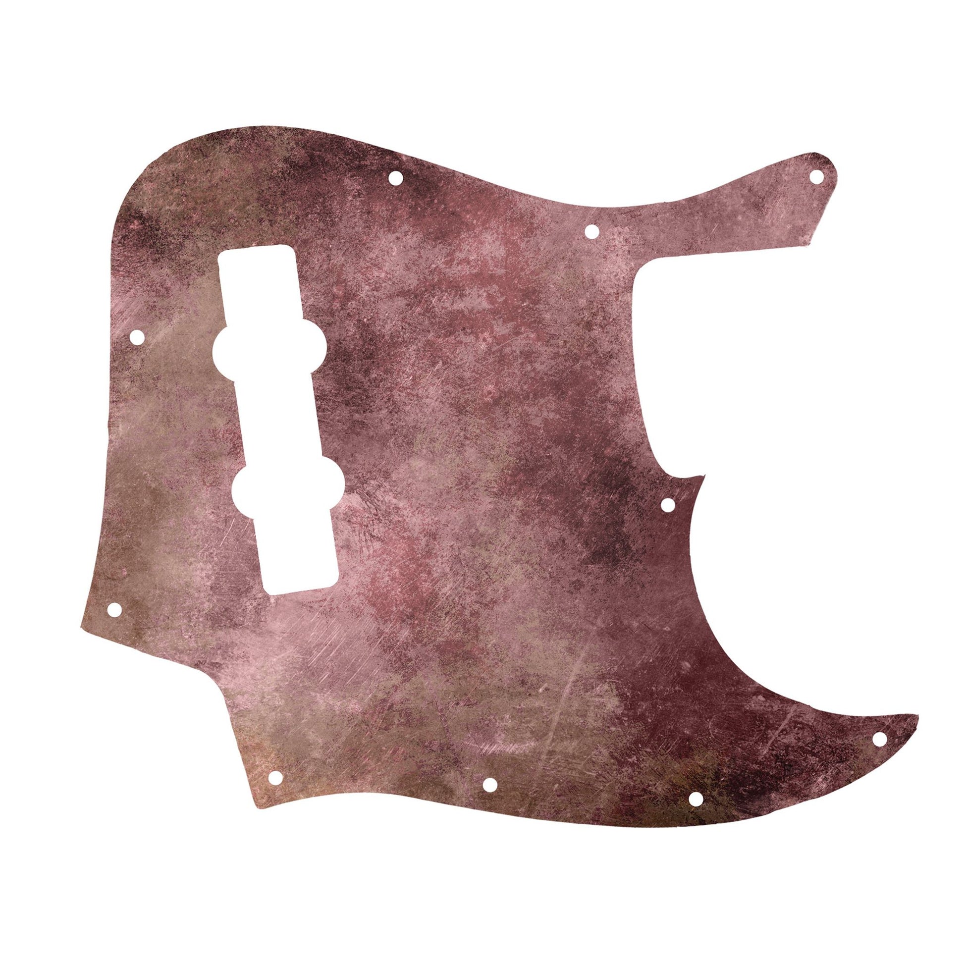 Egyedi Fender Jazz Bass gitár koptató vöröses-barna felülettel, természetes kopásokkal és karakteres megjelenéssel