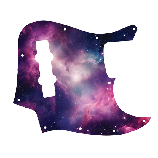 Fender Jazz Bass gitárkoptató galaxis mintával, egyedi design basszus gitárokhoz, prémium minőségű és tartós kivitelezésben.