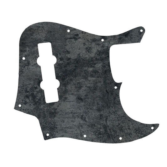 Egyedi Fender Jazz Bass gitár koptató mélyszürke árnyalattal, rusztikus mintázattal és vintage hatású megjelenéssel