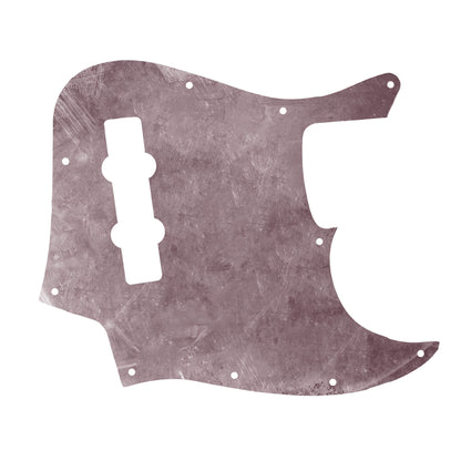 Egyedi Fender Jazz Bass gitár koptató halvány mályva árnyalatokkal, matt felülettel és karakteres kopásnyomokkal