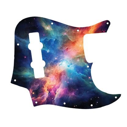Fender Jazz Bass gitárkoptató galaxis mintával, egyedi design basszus gitárokhoz, prémium minőségű és tartós kivitelezésben.