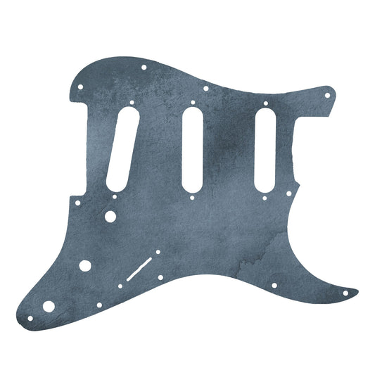 Egyedi Stratocaster koptató mélykék, vintage textúrával, amely különleges kontrasztot ad a hangszernek