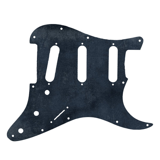 Egyedi Stratocaster koptató fekete, vintage hatású felülettel, amely elegáns és egyedi stílust kölcsönöz