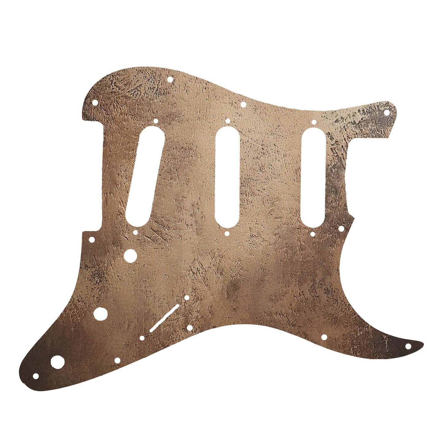 Egyedi Fender Stratocaster gitár koptató rusztikus, aranybarna árnyalatokkal, amely különleges karaktert ad a hangszernek