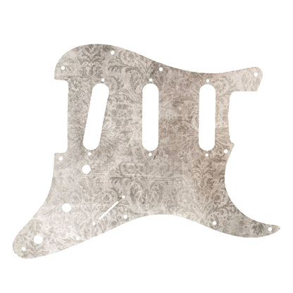 Fender Stratocaster Gitárkoptató - Egyedi Stratocaster pickguard - Neutral Damasks