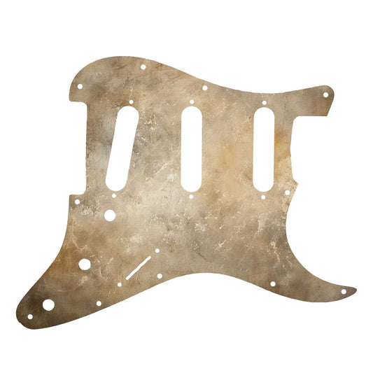 Egyedi Fender Stratocaster gitár koptató kopott, antikolt felülettel, amely egyedi és időtálló karaktert ad a hangszernek