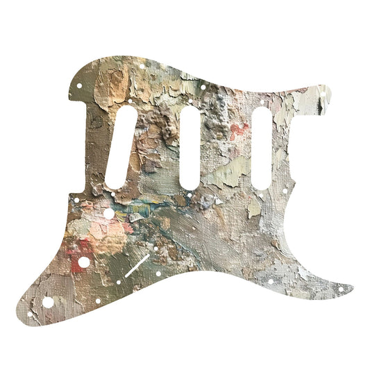 Fender Stratocaster Gitárkoptató - Egyedi Stratocaster pickguard - Khaki Pink Palette