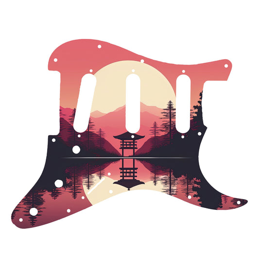 Fender Stratocaster Gitárkoptató - Egyedi Stratocaster pickguard - Japanese Art Hokusai