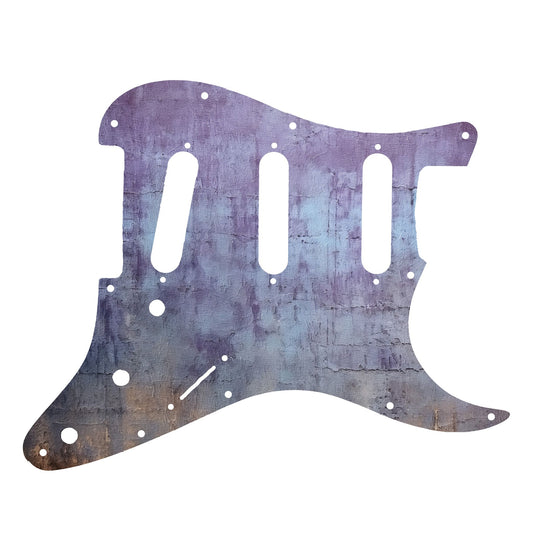 Fender Stratocaster Gitárkoptató - Egyedi Stratocaster pickguard - Rustic Peacock Textures