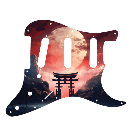 Fender Stratocaster Gitárkoptató - Egyedi Stratocaster pickguard - Japanese Art Hokusai