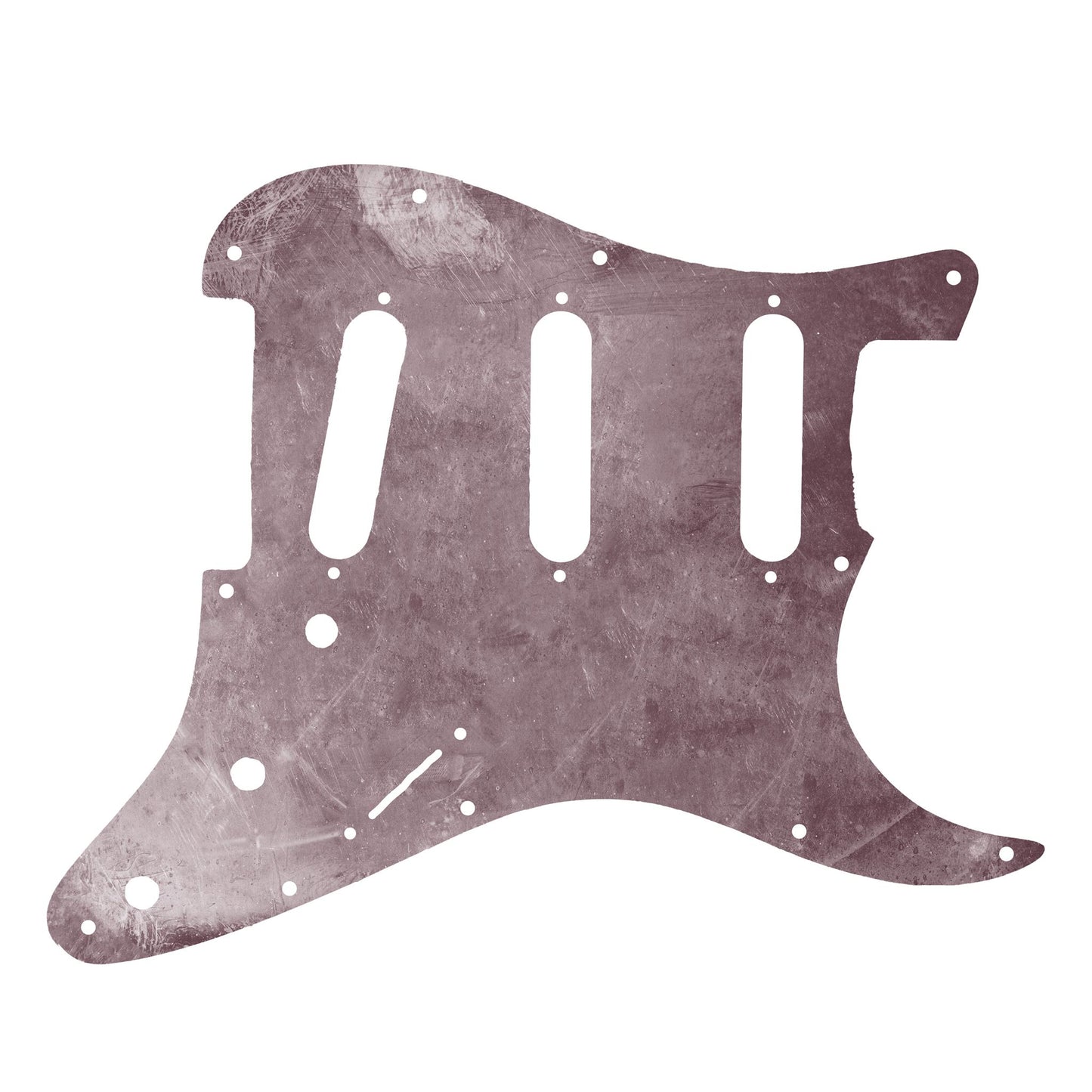 Egyedi Fender Stratocaster gitár koptató halvány mályva árnyalatokkal, matt felülettel és karakteres kopásnyomokkal