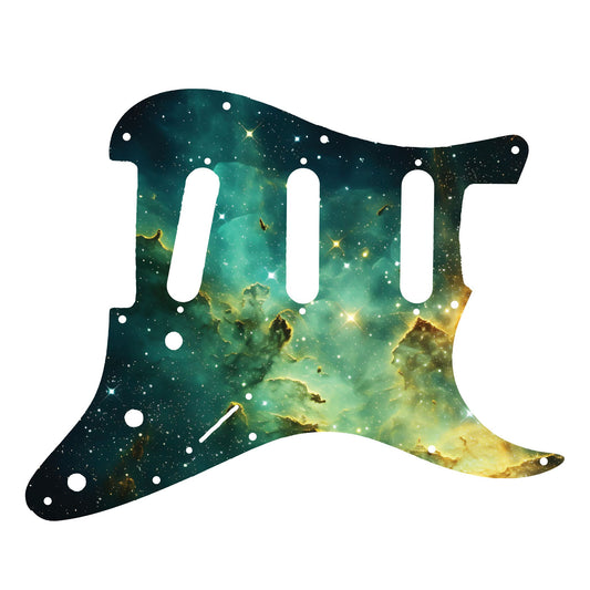 Fender Stratocaster Gitárkoptató - Egyedi Stratocaster pickguard - Wondrous Galaxy Space