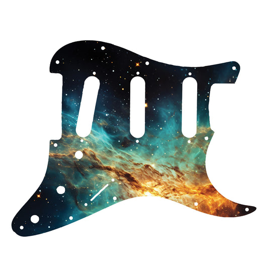 Fender Stratocaster Gitárkoptató - Egyedi Stratocaster pickguard - Wondrous Galaxy Space