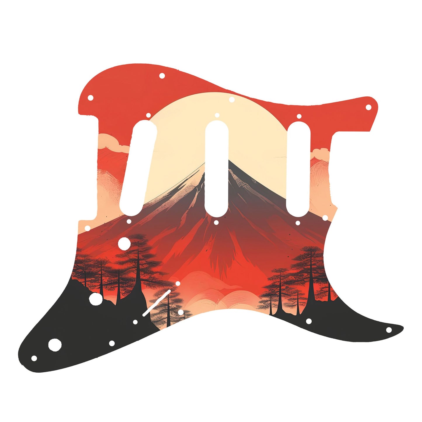 Fender Stratocaster Gitárkoptató - Egyedi Stratocaster pickguard - Japanese Art Hokusai