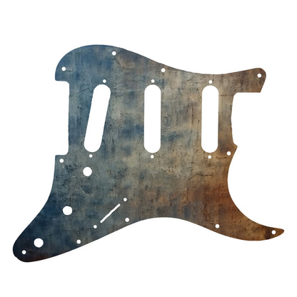 Fender Stratocaster Gitárkoptató - Egyedi Stratocaster pickguard - Rusted Navy Grunge