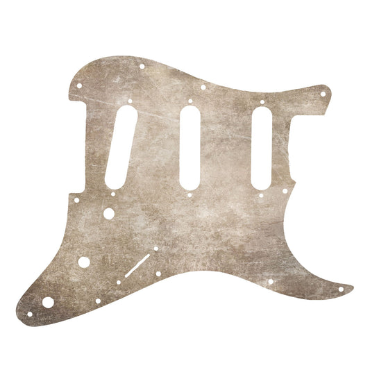 Egyedi Fender Stratocaster gitár koptató világos homokszínű tónusokkal, visszafogott kopásokkal és természetes textúrával