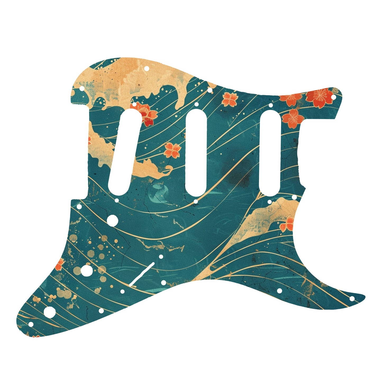 Fender Stratocaster Gitárkoptató - Egyedi Stratocaster pickguard - Japanese Waves