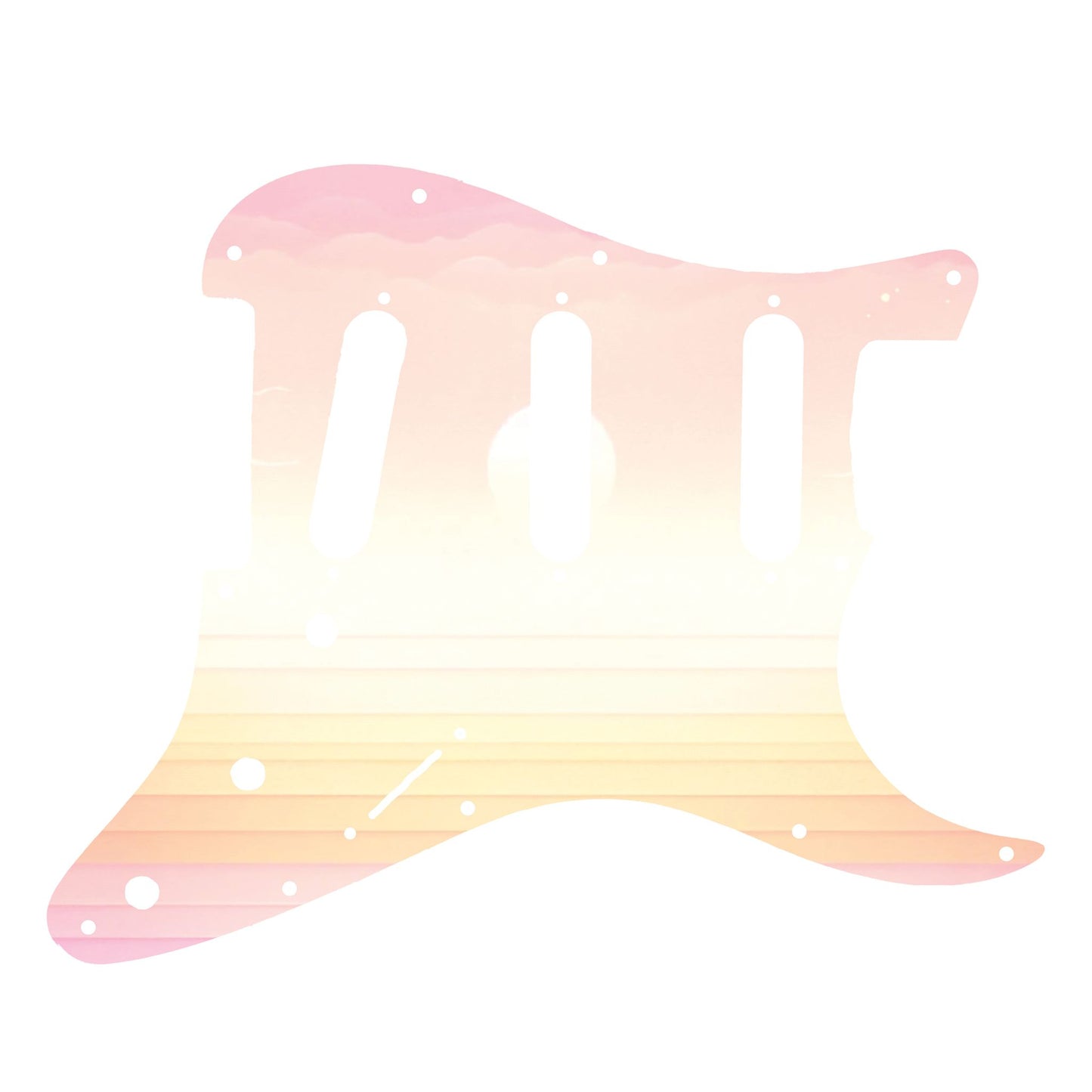 Fender Stratocaster Gitárkoptató - Egyedi Stratocaster pickguard - Pastel Sunset