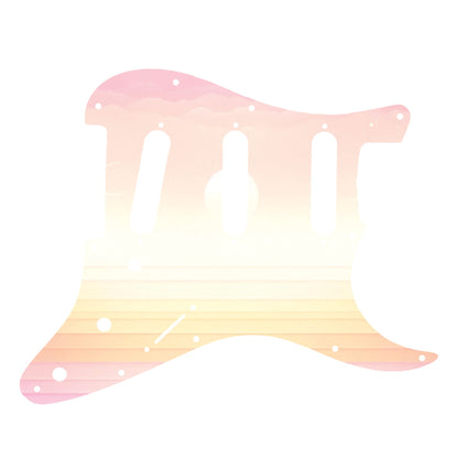 Fender Stratocaster Gitárkoptató - Egyedi Stratocaster pickguard - Pastel Sunset