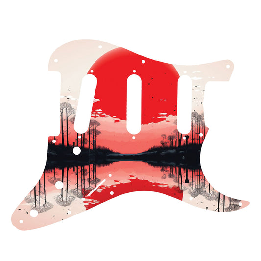 Fender Stratocaster Gitárkoptató - Egyedi Stratocaster pickguard - Japanese Art Hokusai