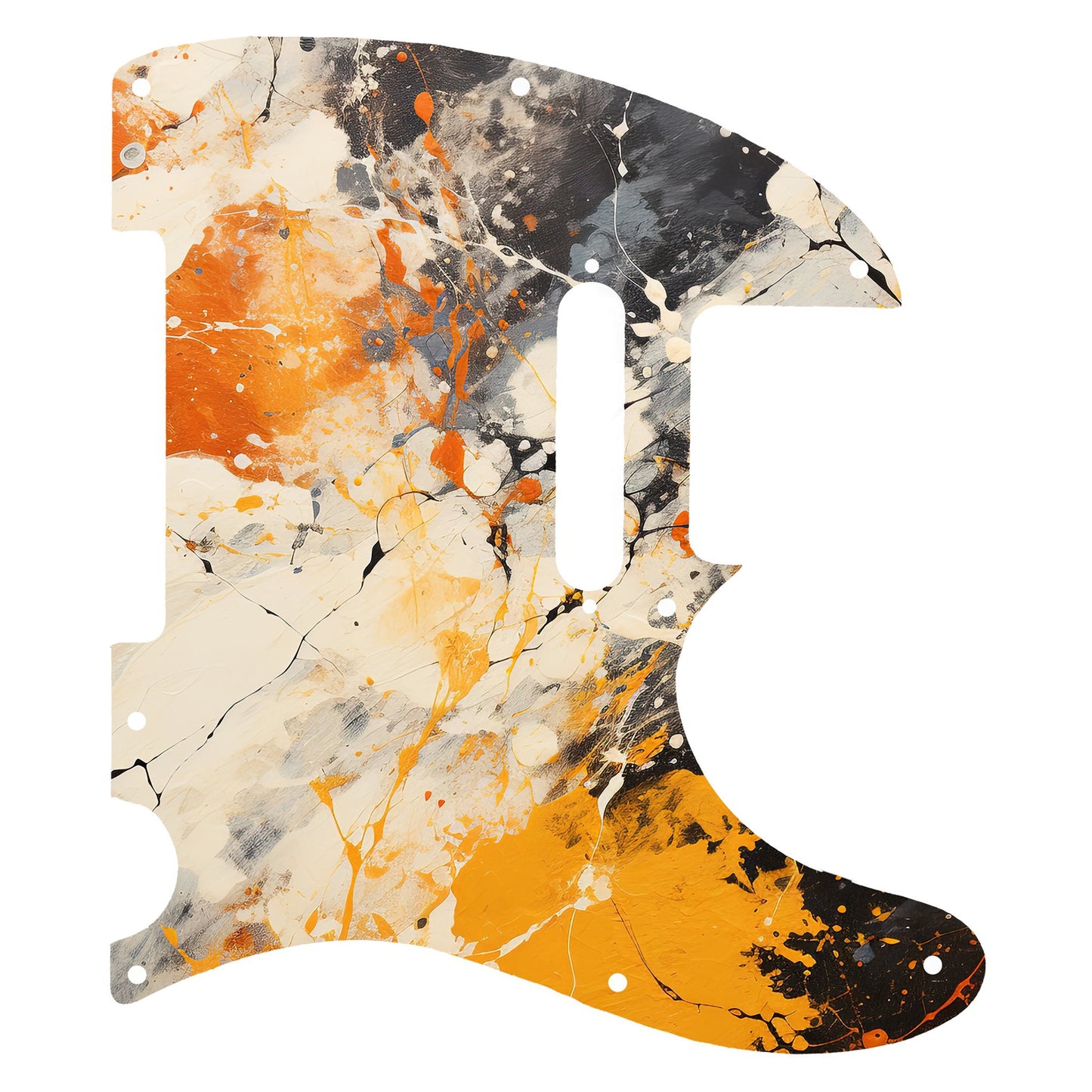 Fender Telecaster Gitár koptató - Egyedi Telecaster pickguard - Pollock Inspired