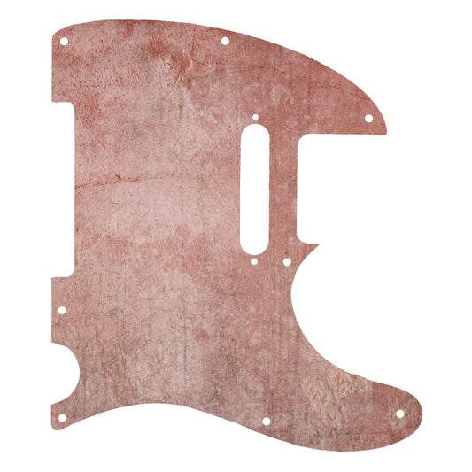 Különleges gitárkoptató Telecasterhez, rozsdás, vöröses textúrával