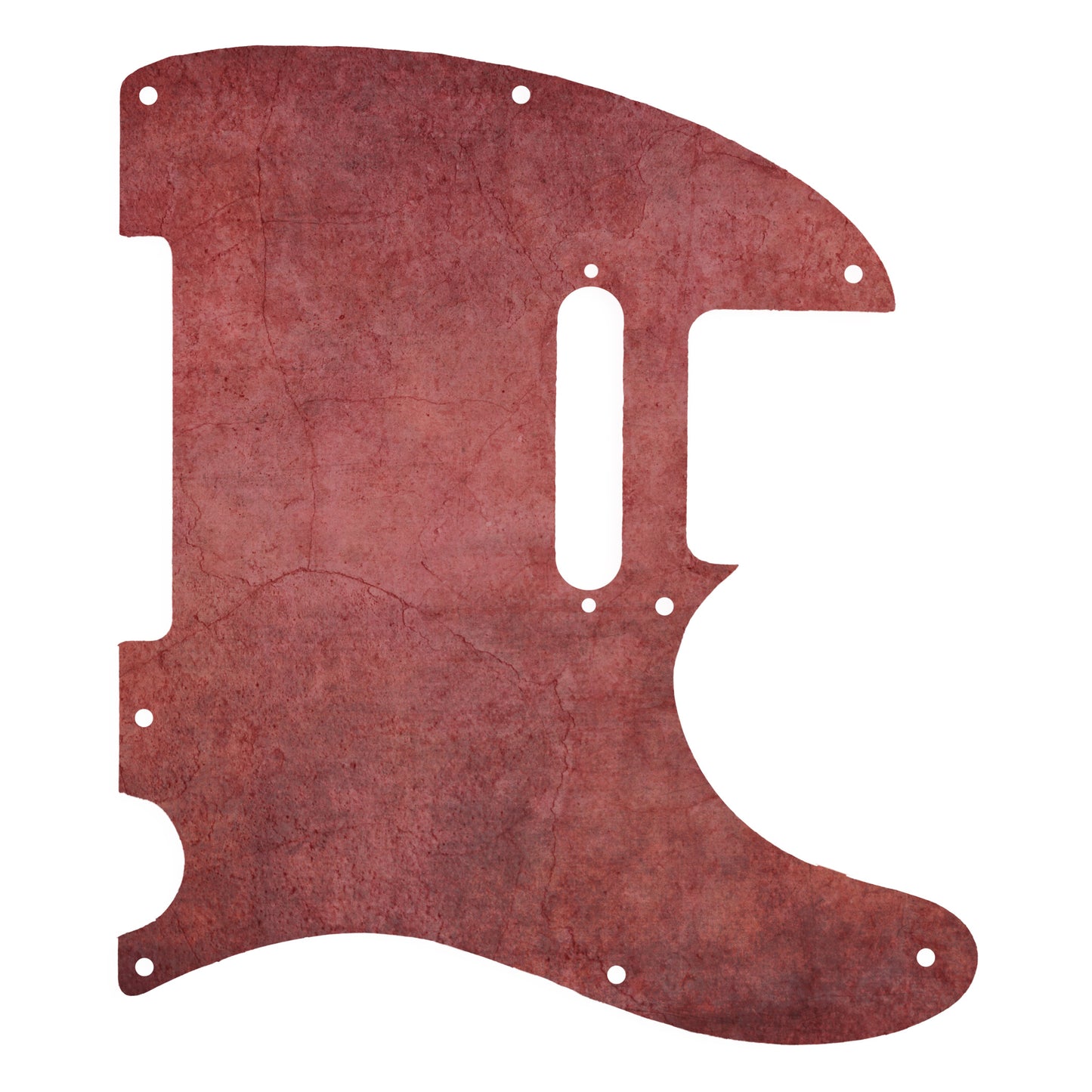 Egyedi gitárkoptató Telecasterhez, mélyvörös, repedezett felülettel