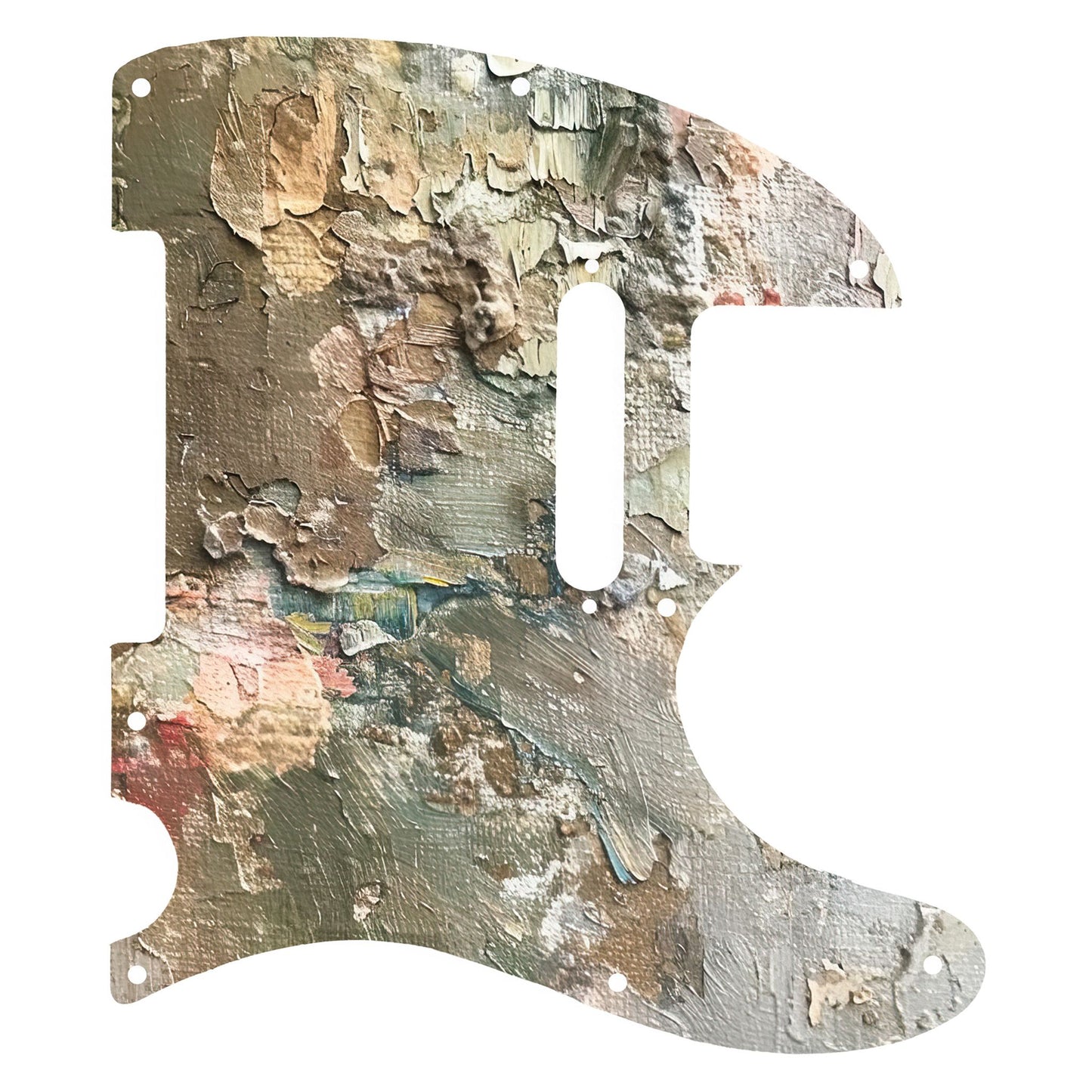 Fender Telecaster Gitárkoptató - Egyedi Telecaster pickguard - Khaki Pink Palette