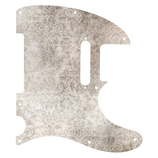 Fender Telecaster Gitárkoptató - Egyedi Telecaster pickguard - Neutral Damasks