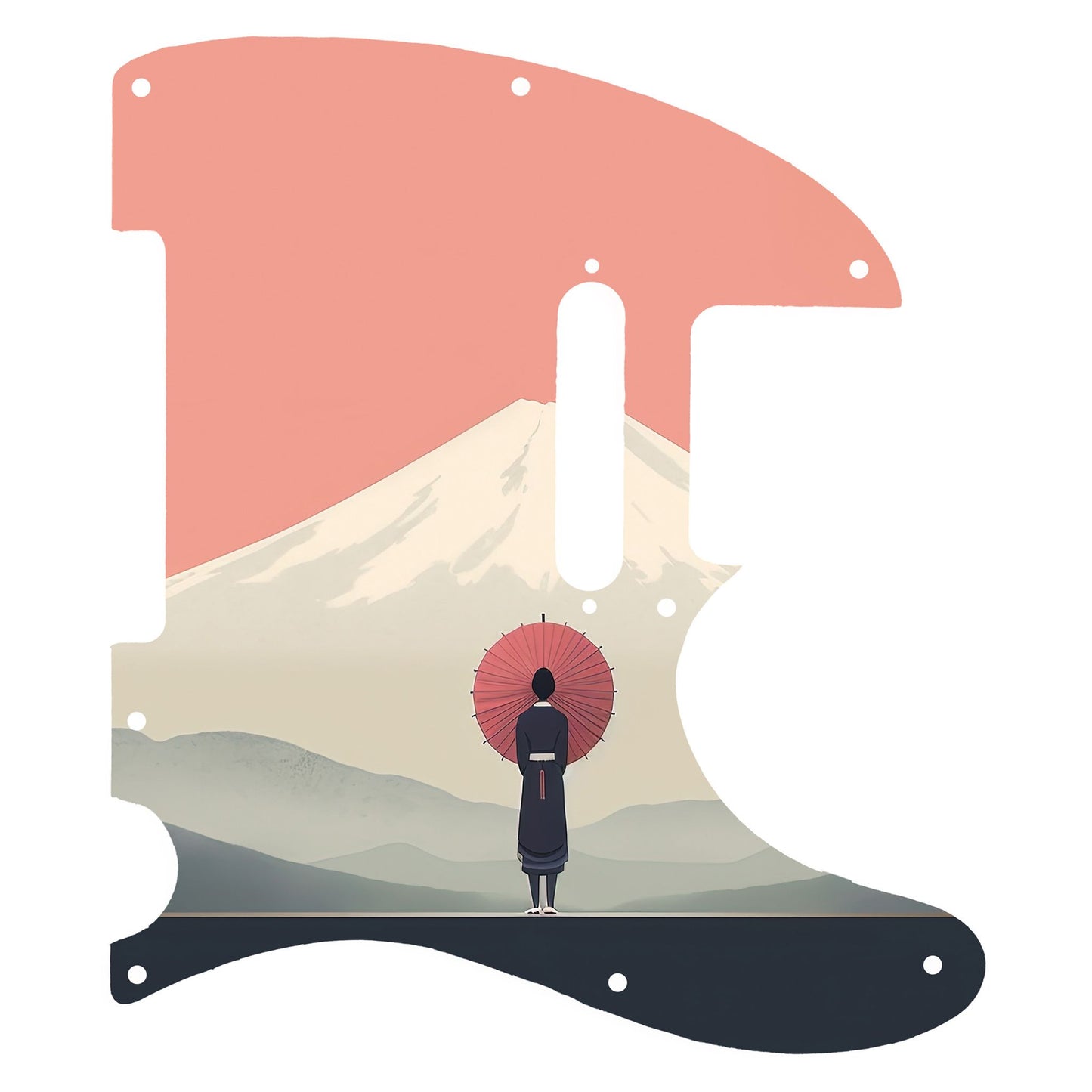 Fender Telecaster Gitárkoptató - Egyedi Telecaster pickguard - Japanese Art Hokusai