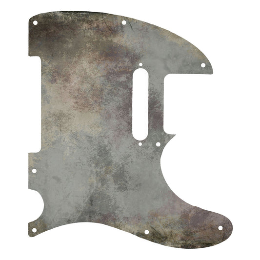 Egyedi Fender Telecaster gitár koptató fakó szürke árnyalattal, enyhén patinás felülettel és természetes kopásokkal