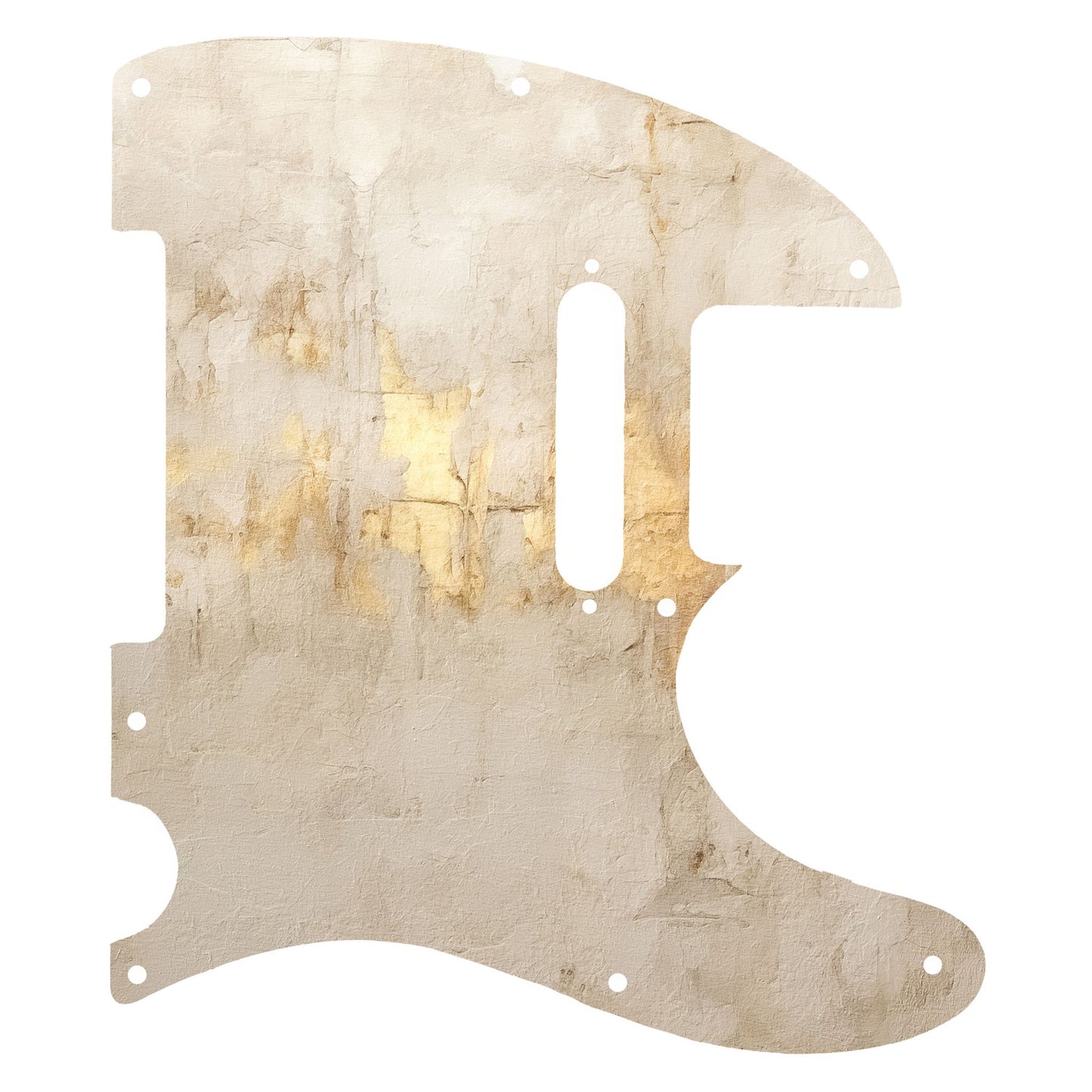 Fender Telecaster Gitárkoptató - Egyedi Telecaster pickguard - Ivory and Gold Texture