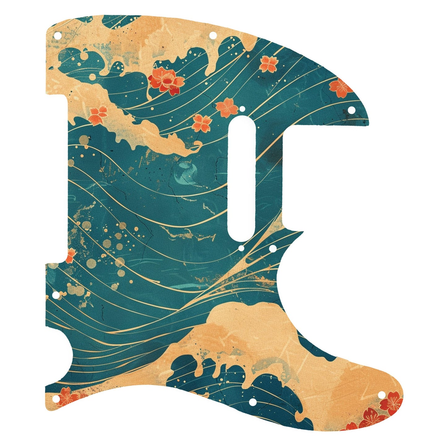 Fender Telecaster Gitárkoptató - Egyedi Telecaster pickguard - Japanese Waves