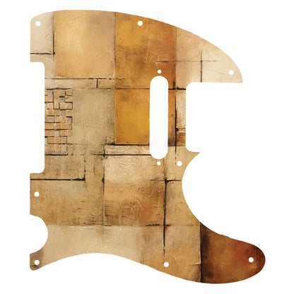 Fender Telecaster Gitárkoptató - Egyedi Telecaster pickguard - Golden Patchwork