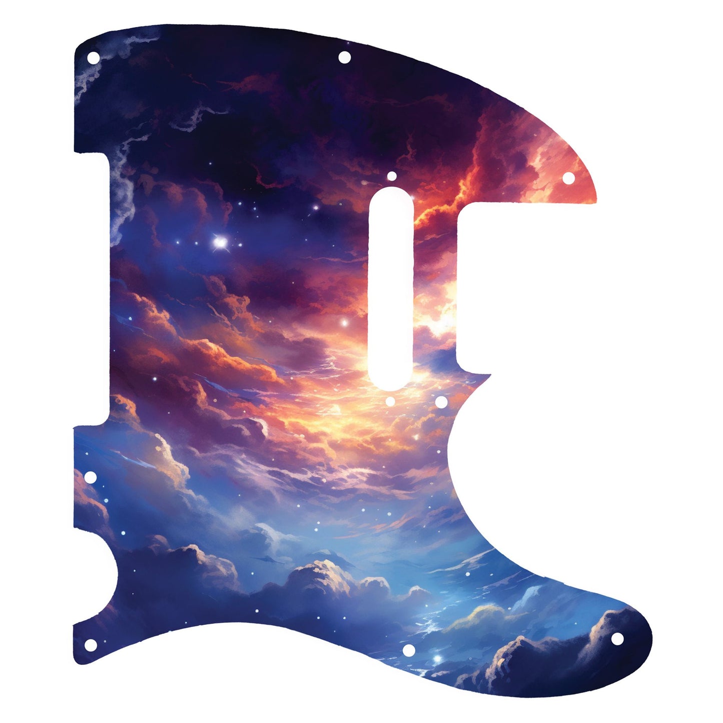 Fender Telecaster Gitár koptató - Egyedi Telecaster pickguard - Starry Galaxy