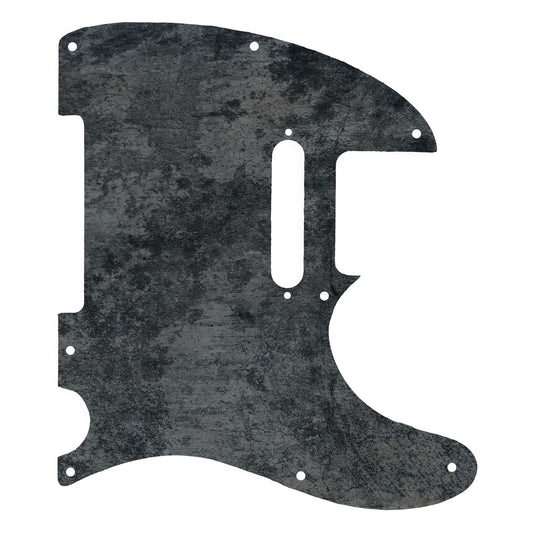 Egyedi Fender Telecaster gitár koptató sötétszürke árnyalattal, érdes textúrával és természetes kopásokkal