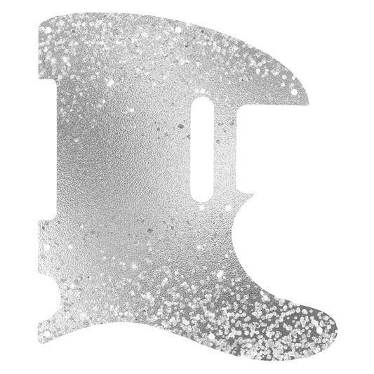 Fender Telecaster Gitár koptató - Egyedi Telecaster pickguard - Silver Foil and Glitter