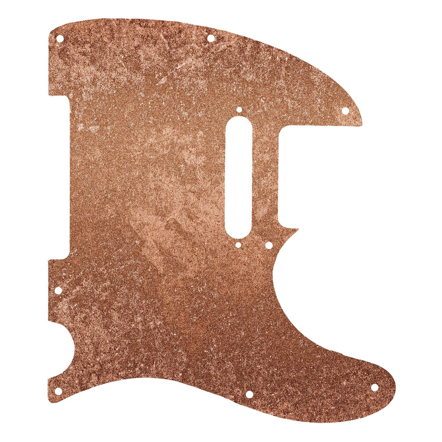 Egyedi Fender Telecaster gitár koptató fényes réz árnyalattal, érdes textúrával és enyhén patinás hatással