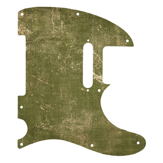 Egyedi Fender Telecaster gitár koptató olívazöld árnyalattal, vintage kopásokkal és természetes textúrával