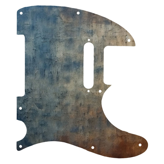 Egyedi Telecaster gitárkoptató színes, grunge stílusú dizájnnal, különleges gitártest dekorációhoz.
