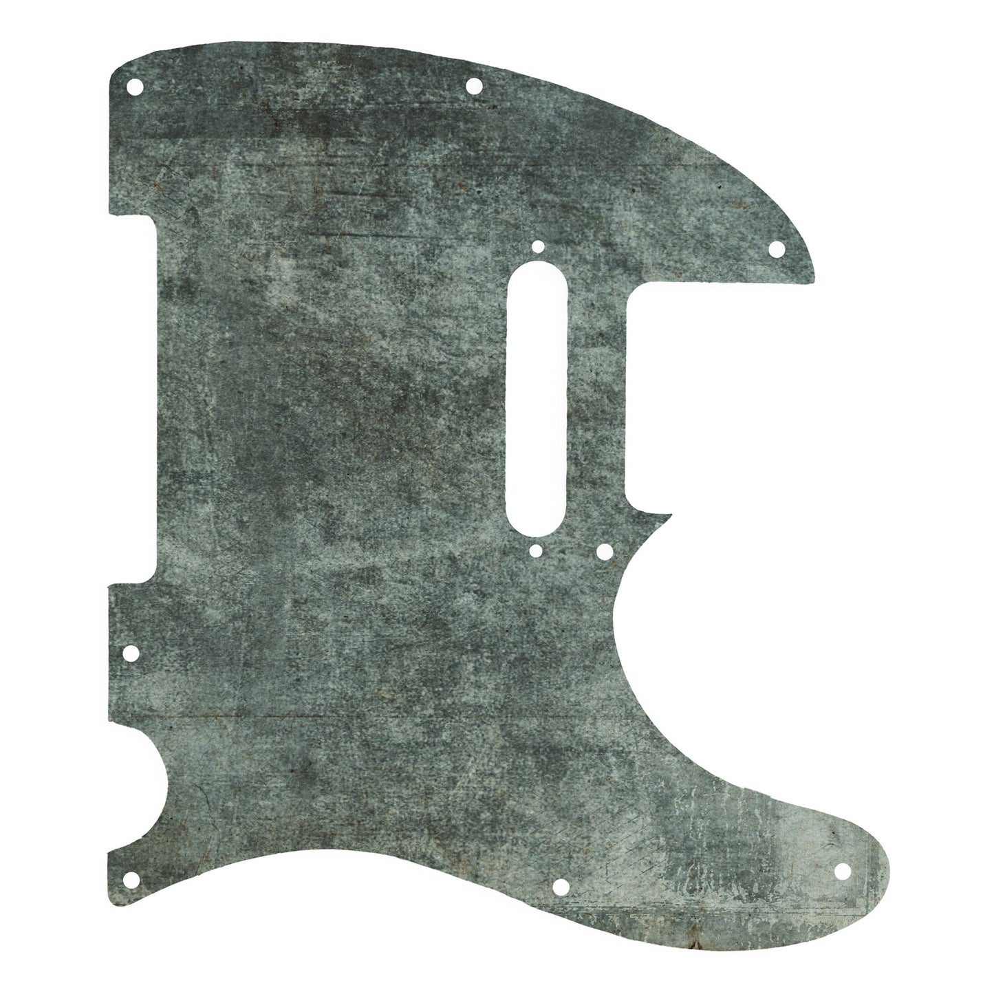 Egyedi Fender Telecaster gitár koptató fakó zöldes-szürke árnyalattal, érdes textúrával és enyhén patinás felülettel